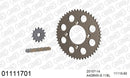 Honda CRF 100 F 4,5,6,7,8,9,A,B,C,D 2004-2013 - AFAM MX Racing Chain & Alu Sprocket Kit, 428 (OE Pitch) - 01111701 - P3 Tuning
