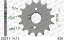 Honda CRF150R 2007-2019 - AFAM MX Racing Chain & Alu Sprocket Kit, 420 (OE Pitch) - 01115853 - P3 Tuning