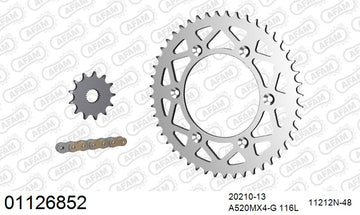 Honda CRF250R / RX 2010 - AFAM MX Racing GP Chain & Alu Sprocket Kit, 520 (OE Pitch) - 01126852 - P3 Tuning