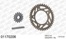 Honda CB600 Hornet 2007-2013 - AFAM XS-ring Extra Reinforced Chain & Alu Sprocket Kit, 525 (OE Pitch) - 01170206 - P3 Tuning