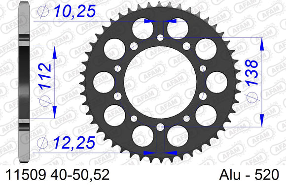 Honda CB600 Hornet 2007-2013 - AFAM XS-ring super reinforced Chain & Alu Sprocket Kit, 520 conversion - 01170411 - P3 Tuning