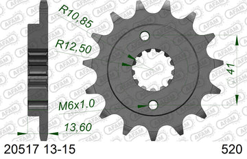 Honda XR650 2000-2007 - AFAM Xs-Ring Reinforced Plus Chain & Alu Sprocket Kit, 520 (OE Pitch) - 01173700 - P3 Tuning