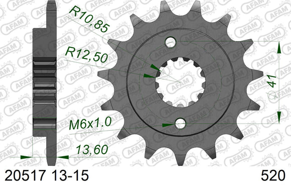 Honda XR650 2000-2007 - AFAM Xs-Ring Reinforced Plus Chain & Alu Sprocket Kit, 520 (OE Pitch) - 01173700 - P3 Tuning
