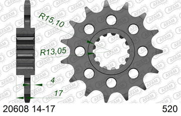 Honda CB900 Hornet 2002-2006 - AFAM XS-ring Hyper reinforced Chain & Alu Sprocket Kit, 520 conversion - 01186403 - P3 Tuning