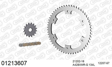 Yamaha DT125R 1993-2004 - AFAM Xs-Ring Reinforced Chain & Steel Sprocket Kit, 428 (OE Pitch) - 01213607 - P3 Tuning