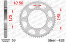Yamaha XVS250 Dragstar 2000-2001 - AFAM Xs-Ring Reinforced Chain & Steel Sprocket Kit, 428 (OE Pitch) - 01226165 - P3 Tuning