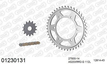 Yamaha YZF-R3 2015-2018 - AFAM Xs-Ring Reinforced Plus Chain & Steel Sprocket Kit, 520 (OE Pitch) - 01230131 - P3 Tuning