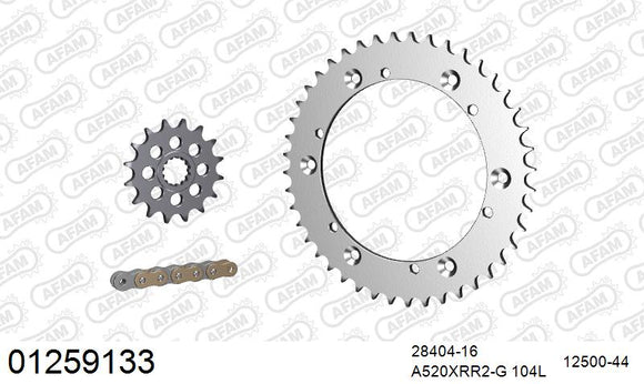 Yamaha SR500 1991-2000 - AFAM Xs-Ring Reinforced Plus Chain & Steel Sprocket Kit, 520 conversion - 01259133 - P3 Tuning