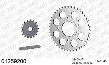 Yamaha XS500 1977-1978 - AFAM XS-ring Extra Reinforced Chain & Steel Sprocket Kit, 530 (OE Pitch) - 01259200 - P3 Tuning