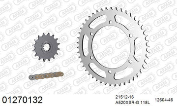 Yamaha XJ6N / S / Diversion (600cc) 2009-2016 - AFAM XS-ring Extra Reinforced Chain & Steel Sprocket Kit, 520 (OE Pitch) - 01270132 - P3 Tuning
