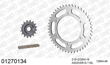 Yamaha XJ6N / S / Diversion (600cc) 2009-2016 - AFAM XS-ring Extra Reinforced Chain & Rubber Damped Steel Sprocket Kit, 520 (OE Pitch) - 01270134 - P3 Tuning