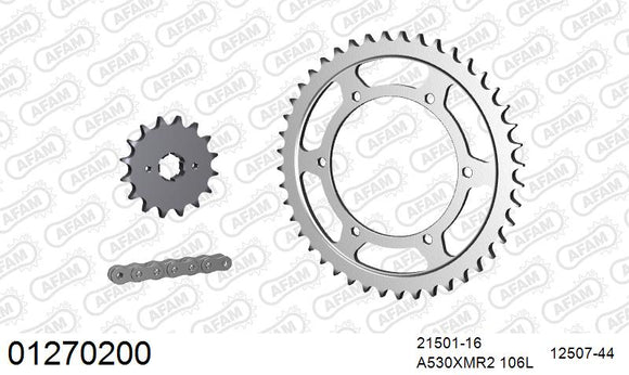 Yamaha YX 600 Radian 1986-1990 - AFAM XS-ring Extra Reinforced Chain & Steel Sprocket Kit, 530 (OE Pitch) - 01270200 - P3 Tuning