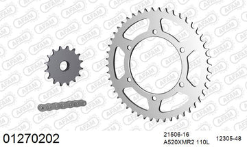 Yamaha XJ600 Diversion 1991-1997 - AFAM XS-ring Extra Reinforced Chain & Steel Sprocket Kit, 520 (OE Pitch) - 01270202 - P3 Tuning
