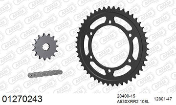 Yamaha YZF600 Thundercat 1996-2000 - AFAM XS-ring Extra Reinforced Chain & Steel Sprocket Kit, 530 (OE Pitch) - 01270243 - P3 Tuning