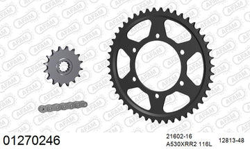 Yamaha YZF-R6 2003-2005 - AFAM XS-ring Extra Reinforced Chain & Steel Sprocket Kit, 530 (OE Pitch) - 01270246 - P3 Tuning
