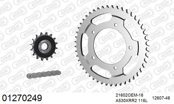 Yamaha YZF-R6 1999-2002 - AFAM XS-ring Extra Reinforced Chain & Rubber Damped Steel Sprocket Kit, 530 (OE Pitch) - 01270249 - P3 Tuning