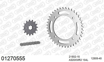Yamaha XTZ600Z Tenere 1985-1987 - AFAM XS-ring Extra Reinforced Chain & Steel Sprocket Kit, 520 (OE Pitch) - 01270555 - P3 Tuning