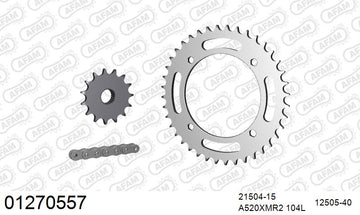 Yamaha XTZ600Z Tenere 1985-1988 - AFAM XS-ring Extra Reinforced Chain & Steel Sprocket Kit, 520 (OE Pitch) - 01270557 - P3 Tuning