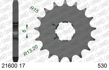 Yamaha XS650 1976-1979 - AFAM XS-ring Extra Reinforced Chain & Steel Sprocket Kit, 530 (OE Pitch) - 01273200 - P3 Tuning
