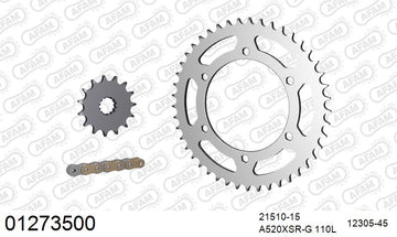 Yamaha XTZ660 Tenere 2008-2016 - AFAM XS-ring super reinforced Chain & Steel Sprocket Kit, 520 (OE Pitch) - 01273500 - P3 Tuning