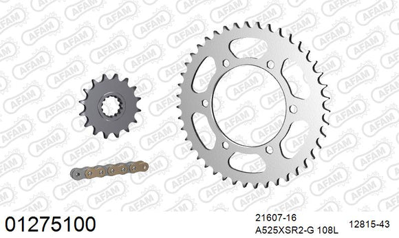 Yamaha XSR700 2016-2021 - AFAM XS-ring super reinforced Chain & Steel Sprocket Kit, 525 (OE Pitch) - 01275100 - P3 Tuning