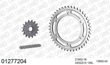 Yamaha YZF750 1993-1997 - AFAM XS-ring special reinforced Chain & Steel Sprocket Kit, 532 conversion - 01277204 - P3 Tuning