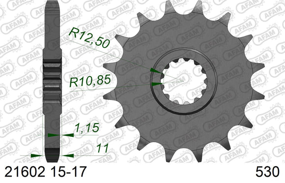 Yamaha FZ750 1990-1991 - AFAM XS-ring Extra Reinforced Chain & Steel Sprocket Kit, 530 (OE Pitch) - 01277205 - P3 Tuning
