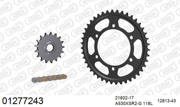 Yamaha YZF-R7 1999-2001 - AFAM XS-ring super reinforced Chain & Steel Sprocket Kit, 530 (OE Pitch) - 01277243 - P3 Tuning