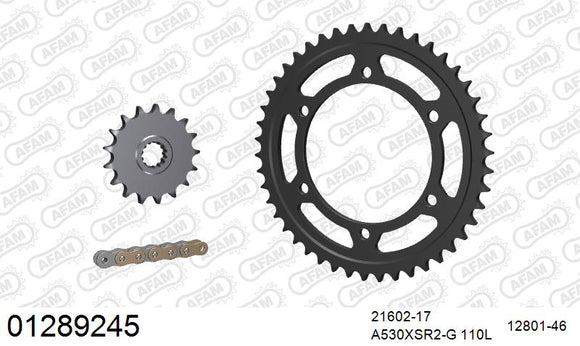Yamaha YZF1000 Thunderace 1996-1997 - AFAM XS-ring super reinforced Chain & Steel Sprocket Kit, 530 (OE Pitch) - 01289245 - P3 Tuning