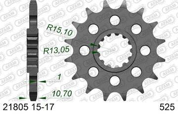 Yamaha YZF-R1 1998-2001 - AFAM XS-ring Hyper reinforced Chain & Steel Sprocket Kit, 525 conversion - 01289402 - P3 Tuning