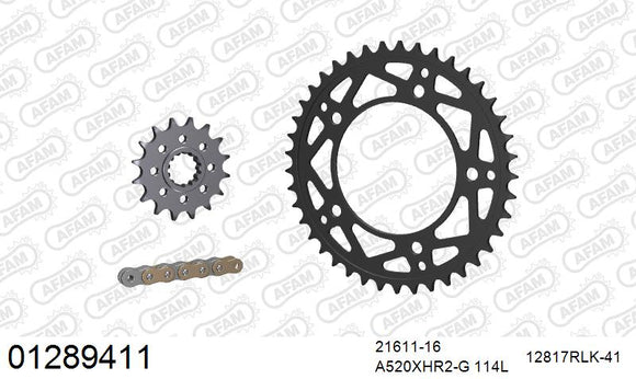 Yamaha YZF-R1 / M 2020-2021 - AFAM XS-ring Hyper reinforced Chain & Racing Superlight Steel Sprocket Kit, 520 conversion - 01289411 - P3 Tuning
