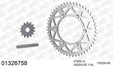 Fantic XX 250 2021-2026 - AFAM Xs-Ring Reinforced Plus Chain & Alu Sprocket Kit, 520 (OE Pitch) - 01326758 - P3 Tuning
