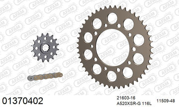Yamaha YZF-R6 1999-2002 - AFAM XS-ring super reinforced Chain & Alu Sprocket Kit, 520 conversion - 01370402 - P3 Tuning