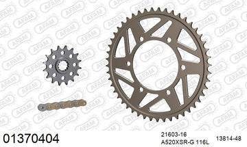 Yamaha YZF-R6 2003-2005 - AFAM XS-ring super reinforced Chain & Alu Sprocket Kit, 520 conversion - 01370404 - P3 Tuning