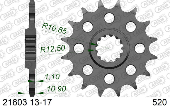 Yamaha YZF-R7 1999-2001 - AFAM XS-ring super reinforced Chain & Alu Sprocket Kit, 520 conversion - 01377402 - P3 Tuning