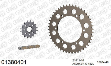 Yamaha FZ8 / Fazer 800 2010-2015 - AFAM XS-ring super reinforced Chain & Alu Sprocket Kit, 520 conversion - 01380401 - P3 Tuning
