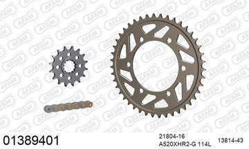 Yamaha YZF-R1 1998-2001 - AFAM XS-ring Hyper reinforced Chain & Alu Sprocket Kit, 520 conversion - 01389401 - P3 Tuning