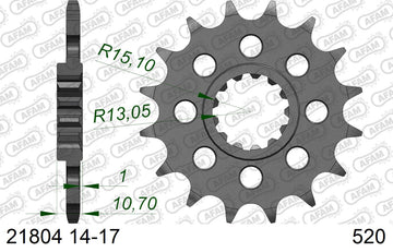 Yamaha YZF-R1 1998-2001 - AFAM XS-ring Hyper reinforced Chain & Alu Sprocket Kit, 520 conversion - 01389401 - P3 Tuning