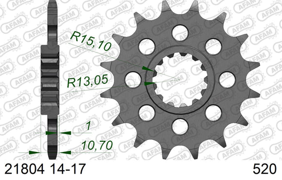 Yamaha YZF-R1 1998-2001 - AFAM XS-ring Hyper reinforced Chain & Alu Sprocket Kit, 520 conversion - 01389401 - P3 Tuning