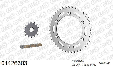 Suzuki RGV250 1991-1996 - AFAM Xs-Ring Reinforced Plus Chain & Steel Sprocket Kit, 520 (OE Pitch) - 01426303 - P3 Tuning