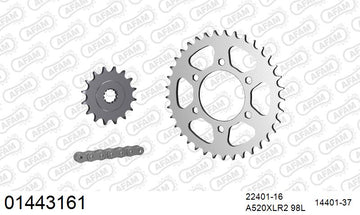 Suzuki GN400L / TD 1980-1981 - AFAM Xs-Ring Reinforced Plus Chain & Steel Sprocket Kit, 520 (OE Pitch) - 01443161 - P3 Tuning