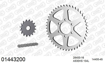 Suzuki GS400 1977-1978 - AFAM Reinforced Chain & Steel Sprocket Kit, 530 (OE Pitch) - 01443200 - P3 Tuning