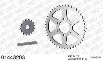 Suzuki GS450S / L / T 1982-1988 - AFAM XS-ring Extra Reinforced Chain & Steel Sprocket Kit, 530 (OE Pitch) - 01443203 - P3 Tuning