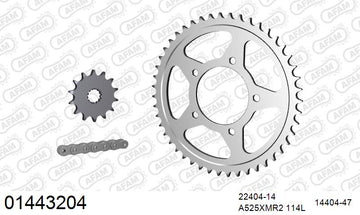 Suzuki GSF400 Bandit 1989-1992 - AFAM XS-ring Extra Reinforced Chain & Steel Sprocket Kit, 525 (OE Pitch) - 01443204 - P3 Tuning