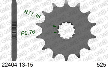 Suzuki GSF400 Bandit 1989-1992 - AFAM XS-ring Extra Reinforced Chain & Steel Sprocket Kit, 525 (OE Pitch) - 01443204 - P3 Tuning