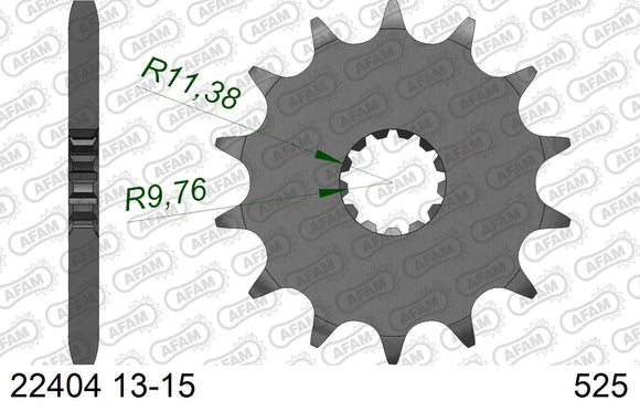 Suzuki GSF400 Bandit 1989-1992 - AFAM XS-ring Extra Reinforced Chain & Steel Sprocket Kit, 525 (OE Pitch) - 01443204 - P3 Tuning