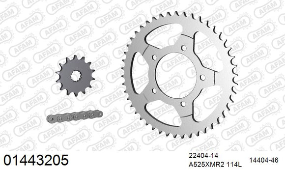 Suzuki GSF400 Bandit 1993-1997 - AFAM XS-ring Extra Reinforced Chain & Steel Sprocket Kit, 525 (OE Pitch) - 01443205 - P3 Tuning