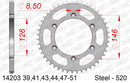 Kawasaki KLX 400 R B1,B2 2003-2004 - AFAM MX reinforced Chain & Steel Sprocket Kit, 520 (OE Pitch) - 01443700B - P3 Tuning