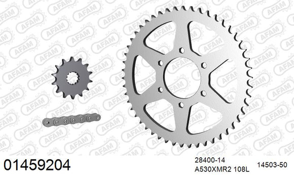 Suzuki GS500E / XE 1982-1983 - AFAM XS-ring Extra Reinforced Chain & Steel Sprocket Kit, 530 (OE Pitch) - 01459204 - P3 Tuning