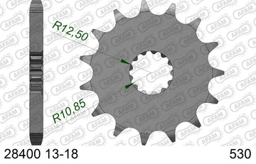 Suzuki GS500E / XE 1982-1983 - AFAM Reinforced Chain & Steel Sprocket Kit, 530 (OE Pitch) - 01459204B - P3 Tuning